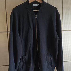 Sunspel Men's Black Zipper Bomber Jacket(Size XL)